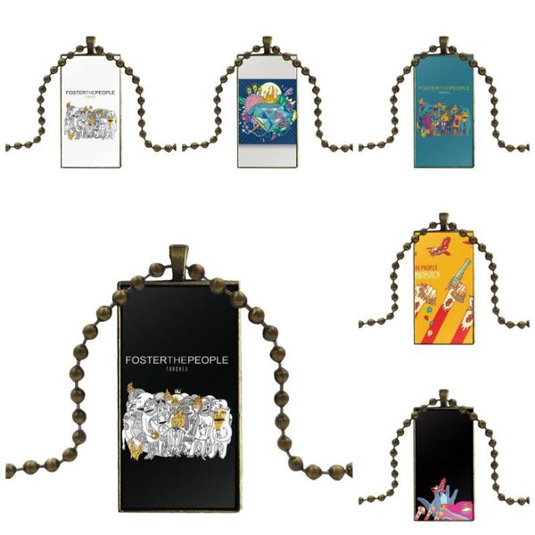 band foster the people for girls gifts glass cabochon jewelry bronze color with long pendant choker rectangle necklace, Silver
band foster the people for girls gifts glass cabochon jewelry bronze color with long pendant choker rectangle necklace, Silver