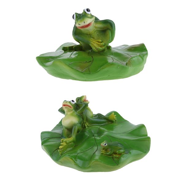 2pcs artificial lotus leaf frog water floating ornament pond decoration family & standing
2pcs artificial lotus leaf frog water floating ornament pond decoration family & standing