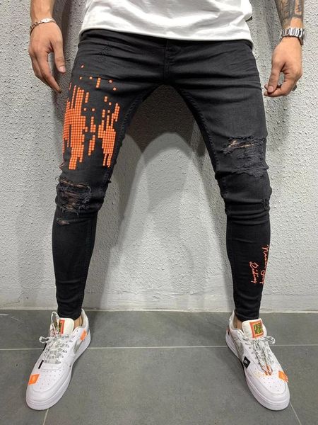 mens jeans streetwear digitally printed knee ripped skinny jeans distressed destroyed printed hip-hop biker joggers denim pants, Blue
mens jeans streetwear digitally printed knee ripped skinny jeans distressed destroyed printed hip-hop biker joggers denim pants, Blue