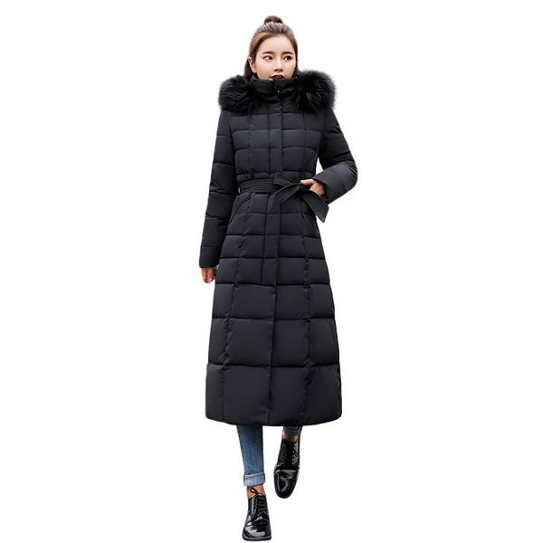 extra long winter coat women cotton-padded parkas warm overcoat jacket casual solid hooded veste femme hiver d91009, Black
extra long winter coat women cotton-padded parkas warm overcoat jacket casual solid hooded veste femme hiver d91009, Black