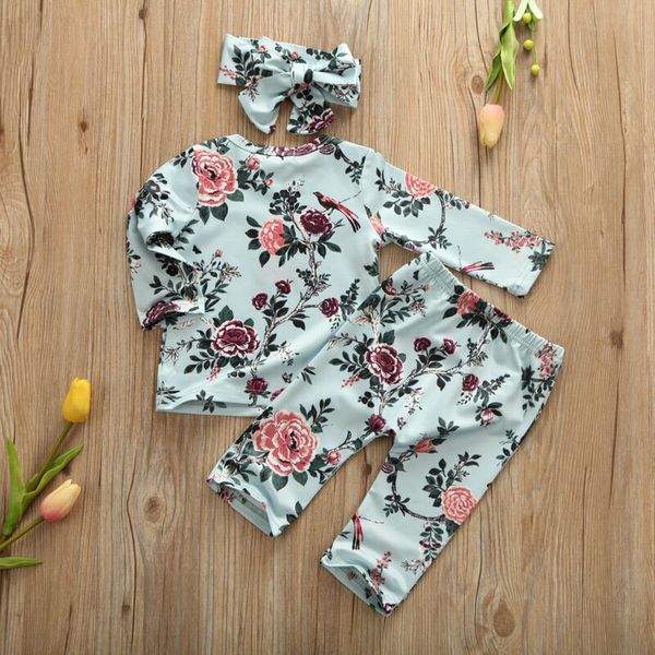 3pcs toddler kids baby girl floral long sleeve t-shirt +pants+headband fall outfits set baby clothing 0 24months, White
3pcs toddler kids baby girl floral long sleeve t-shirt +pants+headband fall outfits set baby clothing 0 24months, White
