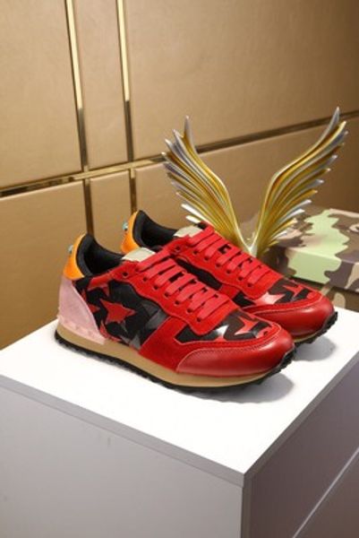 designer sport shoes man and women genuine leather rubber stud camouflage rockrunner casual sneakers from italy with box size 35-46, Black
designer sport shoes man and women genuine leather rubber stud camouflage rockrunner casual sneakers from italy with box size 35-46, Black