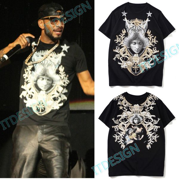 print angel fit t shirt wear sale crew cotton short neck men s/s slim sleeves star tee male sefig, Black
print angel fit t shirt wear sale crew cotton short neck men s/s slim sleeves star tee male sefig, Black