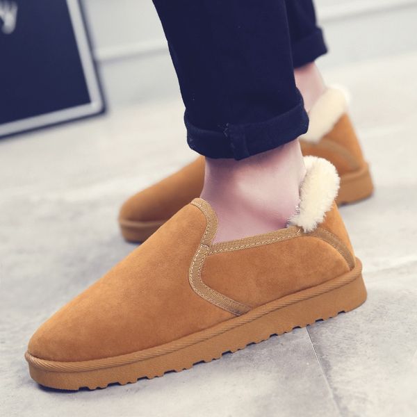 plush men and women shoes winter snow boots warm fur inside casual ankle boots men slip-on loafer antiskid bottom cotton shoes, Black
plush men and women shoes winter snow boots warm fur inside casual ankle boots men slip-on loafer antiskid bottom cotton shoes, Black