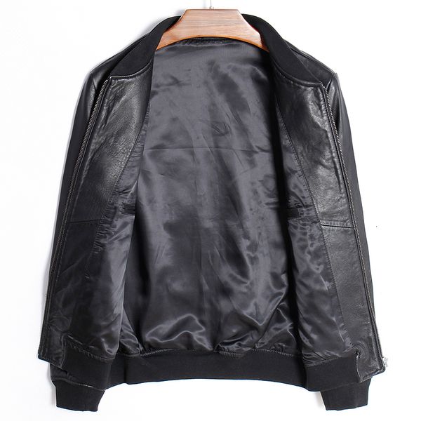 korean style men slim fit jacket fashion solid long sleeve outerwear luxury genuine leather short bomber jacket plus size s-5xl, Black
korean style men slim fit jacket fashion solid long sleeve outerwear luxury genuine leather short bomber jacket plus size s-5xl, Black