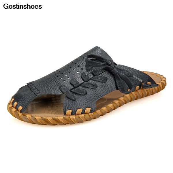 men leather sandalsias hombre cuero sandals beach shoes cowhide casual genuine leather sandals menias masculina, Black
men leather sandalsias hombre cuero sandals beach shoes cowhide casual genuine leather sandals menias masculina, Black