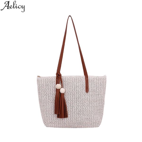 aelicy women summer beach one-shoulder wovening bag fashion satchels tassel shoulder bag designed solid messenger
aelicy women summer beach one-shoulder wovening bag fashion satchels tassel shoulder bag designed solid messenger