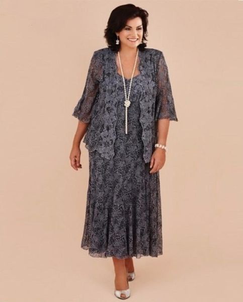 2020 plus size gray lace tea length mother of the bride dresses with jacket formal bride mother wedding party dress vestido de renda, Black;red
2020 plus size gray lace tea length mother of the bride dresses with jacket formal bride mother wedding party dress vestido de renda, Black;red