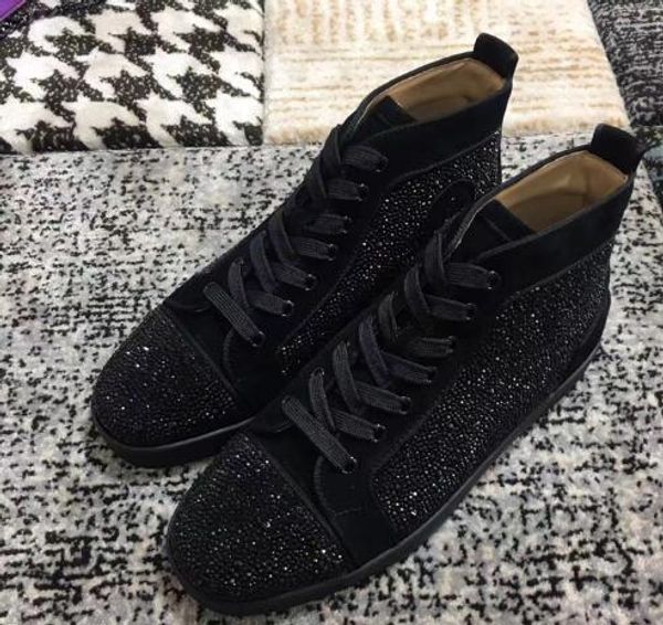 with box black high rhinestone red bottom rhinestone sneakers shoes women men luxury designer strass red sole casual flat
with box black high rhinestone red bottom rhinestone sneakers shoes women men luxury designer strass red sole casual flat