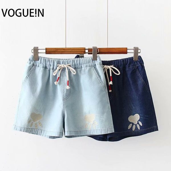 voguein new womens bear embroidered pockets drawstring denim short pants shorts wholesale, White;black
voguein new womens bear embroidered pockets drawstring denim short pants shorts wholesale, White;black