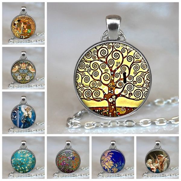 2019 new wholesale silver dome tree of life pendant necklace gustav klimt art painting jewelry glass cabochon pendants
2019 new wholesale silver dome tree of life pendant necklace gustav klimt art painting jewelry glass cabochon pendants