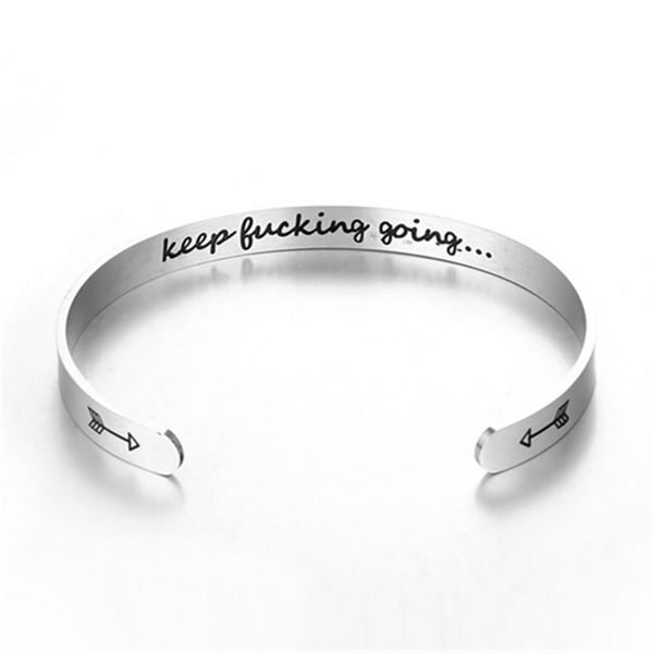 6piece/lot inspirational cuff bracelet keep going jewelry gift motivational uplifting gift for her for his, Black
6piece/lot inspirational cuff bracelet keep going jewelry gift motivational uplifting gift for her for his, Black