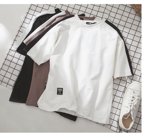 new designer short sleeve embroidered t-shirt men's loose ins couple half sleeve korean fashion clothes 5-point sleeve base coat wgtx21, White;black
new designer short sleeve embroidered t-shirt men's loose ins couple half sleeve korean fashion clothes 5-point sleeve base coat wgtx21, White;black