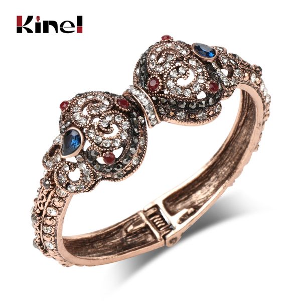 kinel vintage bangle gold color rhinestone hollow flower bracelet ladies dress wedding party accessories gift turkish jewelry, Black
kinel vintage bangle gold color rhinestone hollow flower bracelet ladies dress wedding party accessories gift turkish jewelry, Black