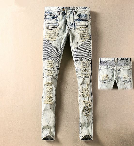 wholsale 2020 luxury designer mens jeans fashion hole bleached balman brand pants mens motorcycle bike jeans high street designer pant, Blue
wholsale 2020 luxury designer mens jeans fashion hole bleached balman brand pants mens motorcycle bike jeans high street designer pant, Blue