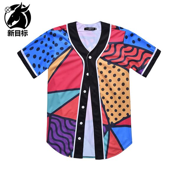 cross border on behalf of 2019 new style baseball shirt geometry mixed colors printed baseball uniform short sleeve summer stree, Black;brown
cross border on behalf of 2019 new style baseball shirt geometry mixed colors printed baseball uniform short sleeve summer stree, Black;brown