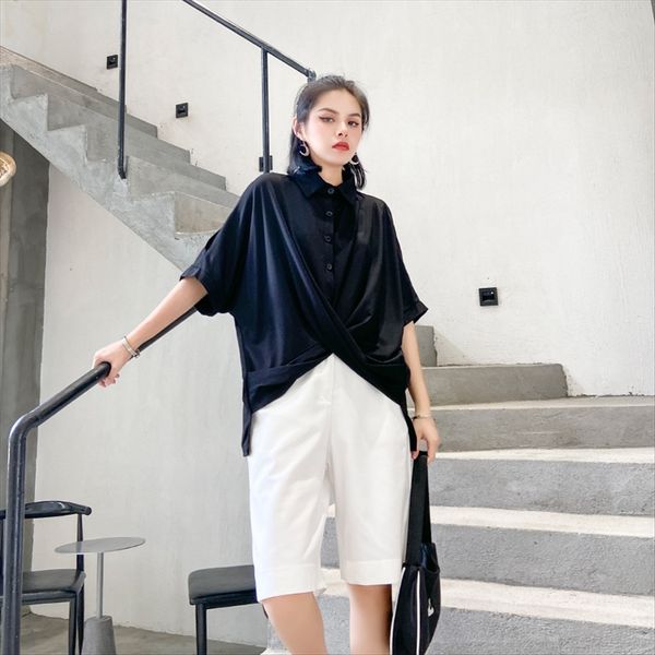 women's lapel large size fat mm short-sleeved t-shirt niche loose hem cross women's lapel large size fat mm short-sleeved t-shirt, White
women's lapel large size fat mm short-sleeved t-shirt niche loose hem cross women's lapel large size fat mm short-sleeved t-shirt, White
