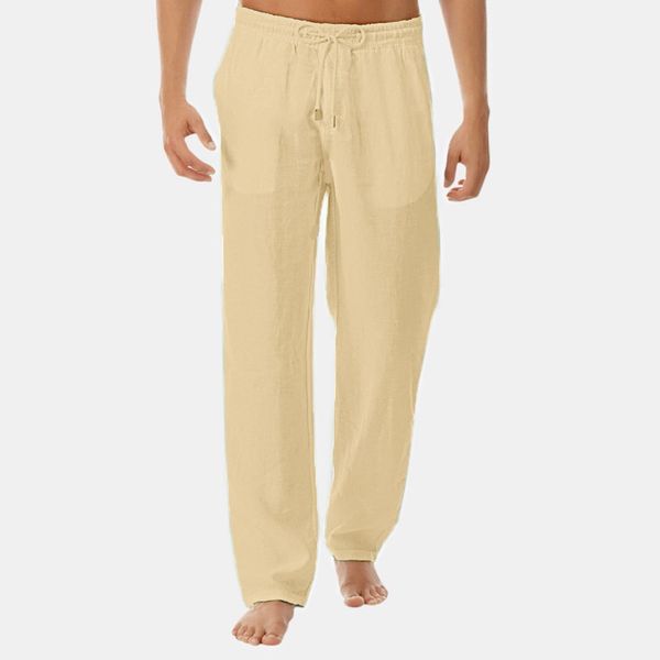 men's summer new style simple and fashionable pure cotton and linen trousers pantalones hombre, Black
men's summer new style simple and fashionable pure cotton and linen trousers pantalones hombre, Black