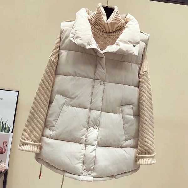 mumuzi female long style vest autumn and winter loose down cotton vest female winter warm thermal sleeveless coat, Black;white
mumuzi female long style vest autumn and winter loose down cotton vest female winter warm thermal sleeveless coat, Black;white