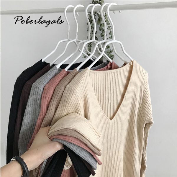 jumper winter v-neck korean sweaters women pullovers autumn 2020 knit solid color slim long-sleeved wool-blend sweaters female, White;black
jumper winter v-neck korean sweaters women pullovers autumn 2020 knit solid color slim long-sleeved wool-blend sweaters female, White;black