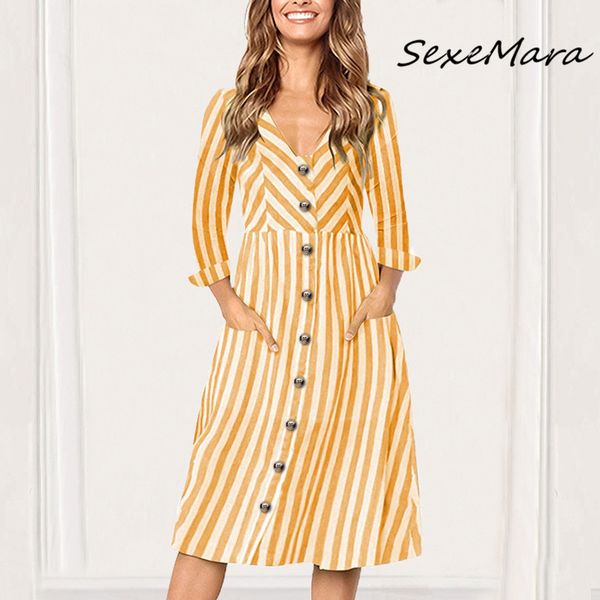 autumn elegant striped v-neck women dress casual single breasted button long sleeve maxi dress, Black;gray
autumn elegant striped v-neck women dress casual single breasted button long sleeve maxi dress, Black;gray