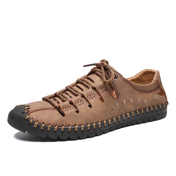 sandals men genuine leather outdoor men's sandals casual comfortable lightweight large size 46 lace up, Black
sandals men genuine leather outdoor men's sandals casual comfortable lightweight large size 46 lace up, Black