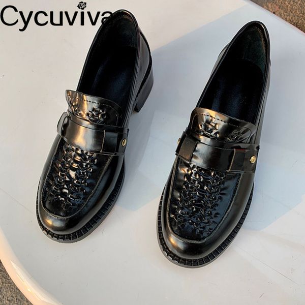 retro weave black leather loafers shoes woman platform round toe casual shoes concise slip on flat ladies
retro weave black leather loafers shoes woman platform round toe casual shoes concise slip on flat ladies