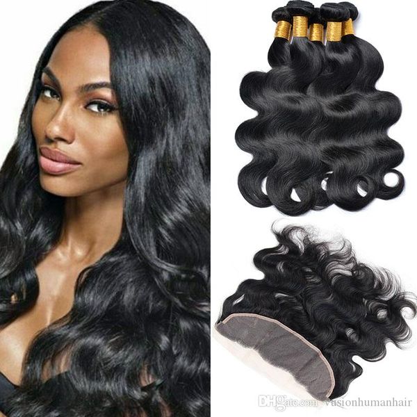 new arrival body wave raw virgin hair 13*4 lace frontal with 4 bundles unprocessed 7a virgin brazilian hair bundles wet and wavy hair, Black;brown
new arrival body wave raw virgin hair 13*4 lace frontal with 4 bundles unprocessed 7a virgin brazilian hair bundles wet and wavy hair, Black;brown