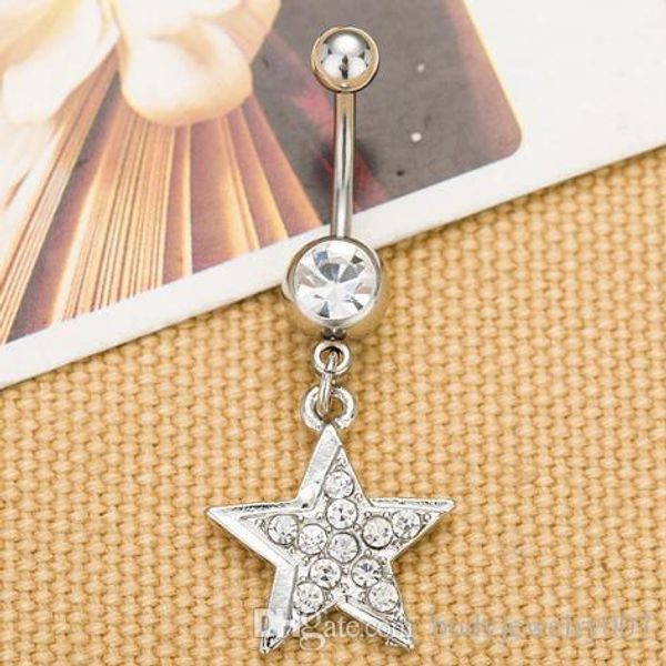 d0362-1 ( 2 colors ) nice style star navel belly ring 10 pcs clear and pink stones drop shipping factory price, Silver
d0362-1 ( 2 colors ) nice style star navel belly ring 10 pcs clear and pink stones drop shipping factory price, Silver