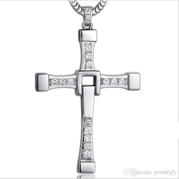 fashion stainless steel cross necklace with shiny zircon, shining gems cross pendant & chain cool necklace jewelry, Silver
fashion stainless steel cross necklace with shiny zircon, shining gems cross pendant & chain cool necklace jewelry, Silver
