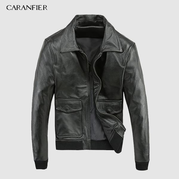 caranfeir slim jacket brand men genuine leather jacket mens 100% cow leather style clothes fashion motor biker jackets, Black
caranfeir slim jacket brand men genuine leather jacket mens 100% cow leather style clothes fashion motor biker jackets, Black
