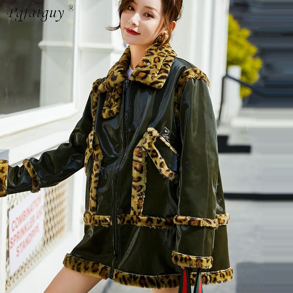 2018 new fashion women motorcycle faux leather leopard print jacket ladies long sleeve autumn winter biker streetwear green coat, Black;brown
2018 new fashion women motorcycle faux leather leopard print jacket ladies long sleeve autumn winter biker streetwear green coat, Black;brown