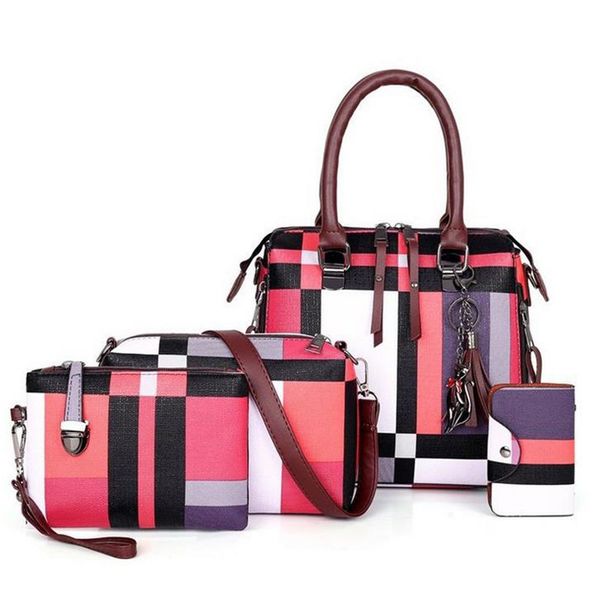 4pcs/set handbags women bags plaid tassel purses handbag female messenger shoulder bag bolsa feminina 20#
4pcs/set handbags women bags plaid tassel purses handbag female messenger shoulder bag bolsa feminina 20#