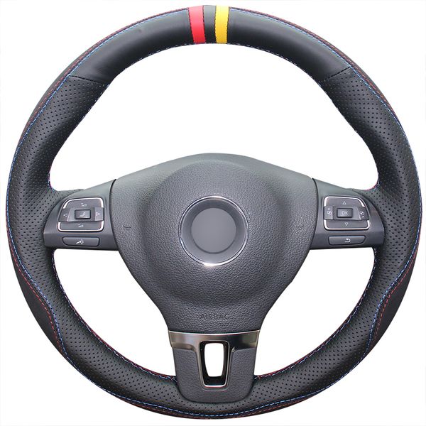 black genuine leather black suede car steering wheel cover for volkswagen vw gol tiguan passat b7 passat cc touran magotan
black genuine leather black suede car steering wheel cover for volkswagen vw gol tiguan passat b7 passat cc touran magotan