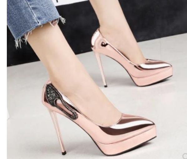 2019 women's shoes in spring and autumn with new style high heel fine heel pointed end waterproof table@26, Black
2019 women's shoes in spring and autumn with new style high heel fine heel pointed end waterproof table@26, Black