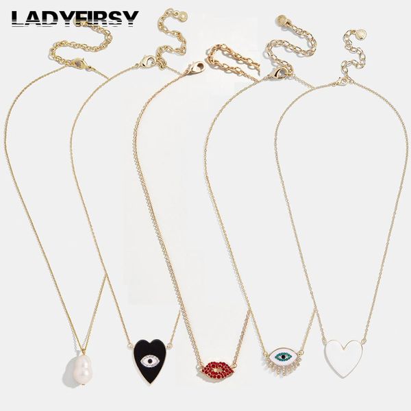 ladyfirsy 2019 new trendy diy crystal eye chain choker necklace set for women heart pearls pendant necklace wedding party gifts, Silver
ladyfirsy 2019 new trendy diy crystal eye chain choker necklace set for women heart pearls pendant necklace wedding party gifts, Silver