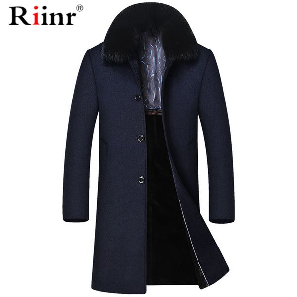 riinr brand men wool blends coats winter detachable fur collar solid color men's wool coats luxurious blends coat male, Black
riinr brand men wool blends coats winter detachable fur collar solid color men's wool coats luxurious blends coat male, Black
