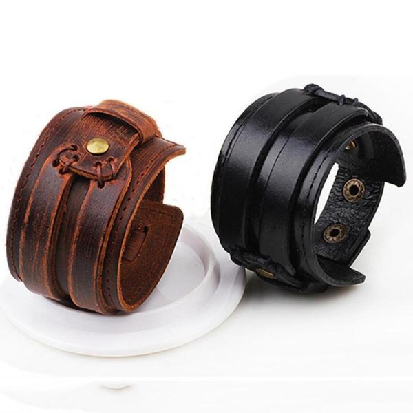fashion wide black & brown genuine leather bracelet with alloy buckle adjustable fashion men wrap bracelets jewelry, Golden;silver
fashion wide black & brown genuine leather bracelet with alloy buckle adjustable fashion men wrap bracelets jewelry, Golden;silver