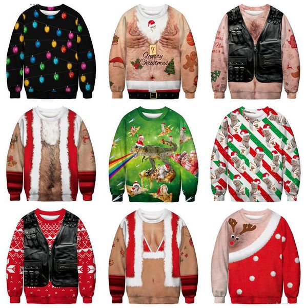 men's women's ugly christmas sweater vacation santa elf funny christmas fake hair jumper autumn winter clothing gift y191109, White;black
men's women's ugly christmas sweater vacation santa elf funny christmas fake hair jumper autumn winter clothing gift y191109, White;black
