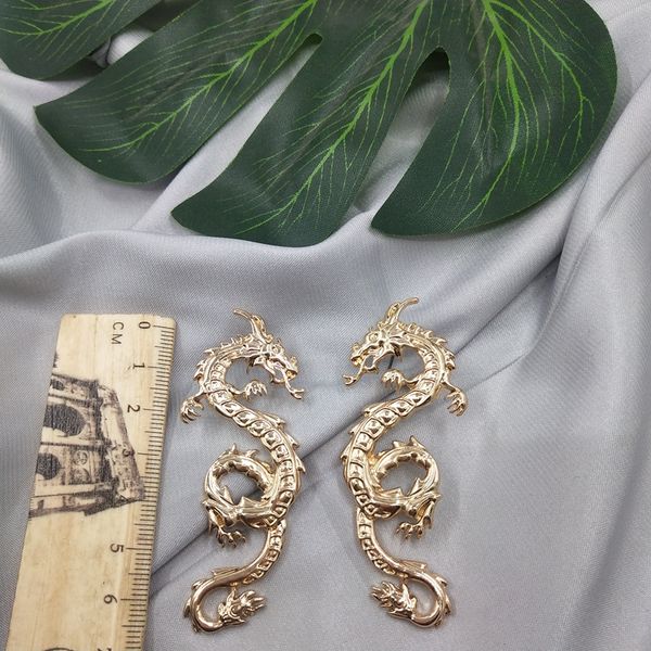 european and american personality temperament retro popular wild fashion jiao longde water earrings earrings, Golden 
european and american personality temperament retro popular wild fashion jiao longde water earrings earrings, Golden
