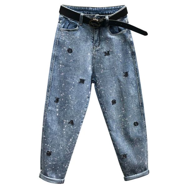 wholesale-plus size 26-31spring summer new fashion diamond embroidered jeans women loose ankle length harem pants, Blue
wholesale-plus size 26-31spring summer new fashion diamond embroidered jeans women loose ankle length harem pants, Blue
