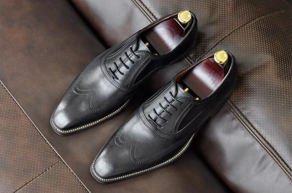 handmade dress men's shoes genuine leather formal business sewing grayish blue goodyear gentleman slender smart casual oxfords, Black
handmade dress men's shoes genuine leather formal business sewing grayish blue goodyear gentleman slender smart casual oxfords, Black