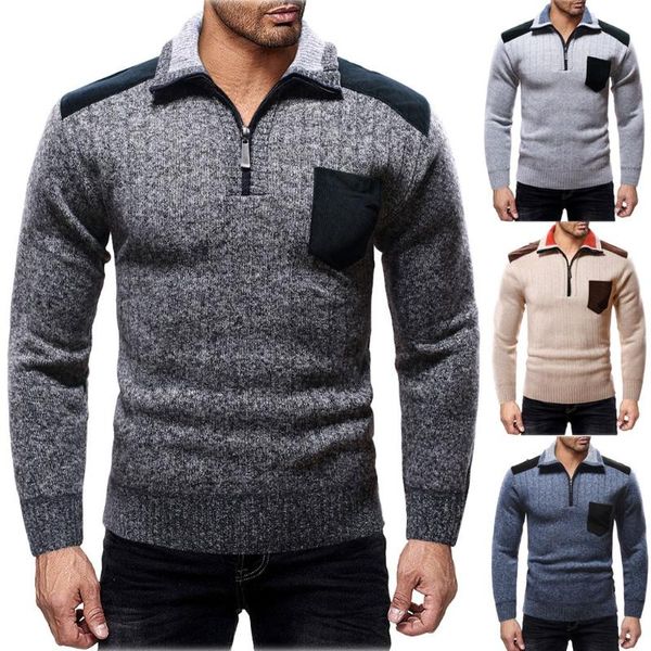 men new autumn winter splicing casual long sleeve knitting sweaters blouse support wholesale dropshipping, White;black
men new autumn winter splicing casual long sleeve knitting sweaters blouse support wholesale dropshipping, White;black