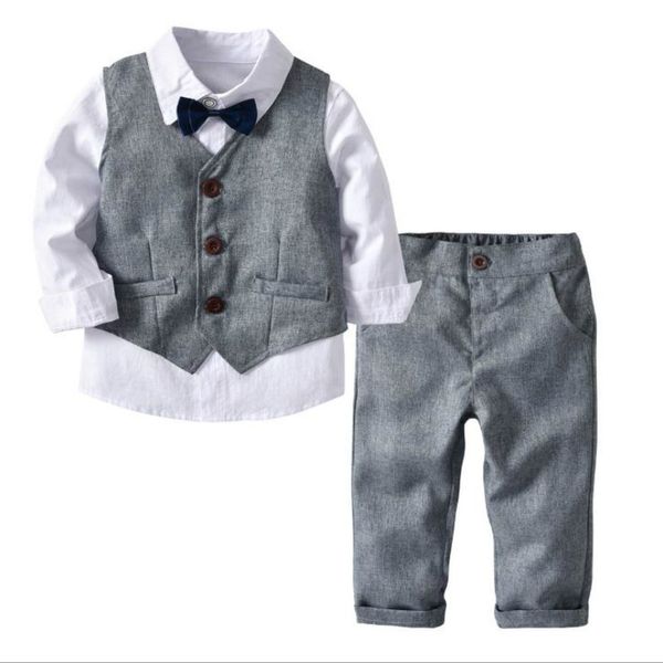 new student suit child boy suit white shirt + vest + pants 3pcs gentleman formal toddler baby boy clothes, Blue
new student suit child boy suit white shirt + vest + pants 3pcs gentleman formal toddler baby boy clothes, Blue