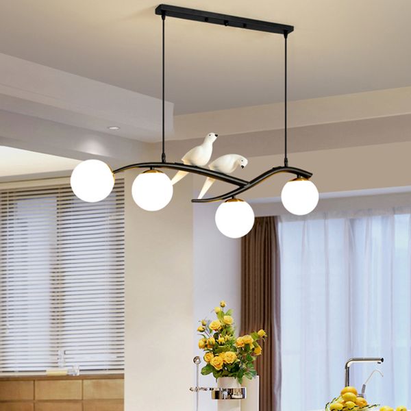 nordic dining room pendant light 4 head wrought iron resin bird creative long glass hanging lamp for kitchen bar indoor lighting
nordic dining room pendant light 4 head wrought iron resin bird creative long glass hanging lamp for kitchen bar indoor lighting