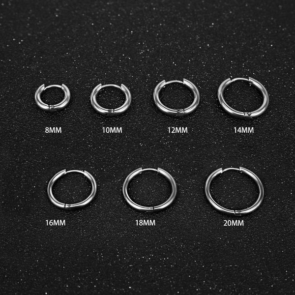 316l titanium steel huggie ear rings 8-20mm hypoallergenic hoop earrings mens punk for women fashion jewelry gift, Golden;silver
316l titanium steel huggie ear rings 8-20mm hypoallergenic hoop earrings mens punk for women fashion jewelry gift, Golden;silver