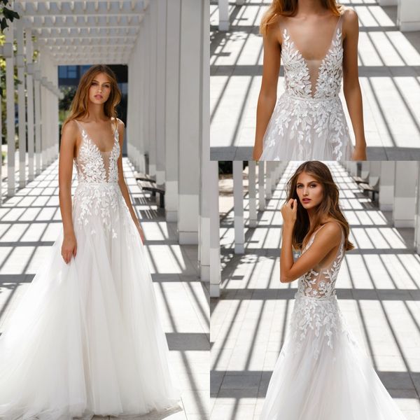 a line wedding dresses mira zwillinger jewel neck sleeveless applique ruched wedding gown sweep train robe de mariée, White
a line wedding dresses mira zwillinger jewel neck sleeveless applique ruched wedding gown sweep train robe de mariée, White