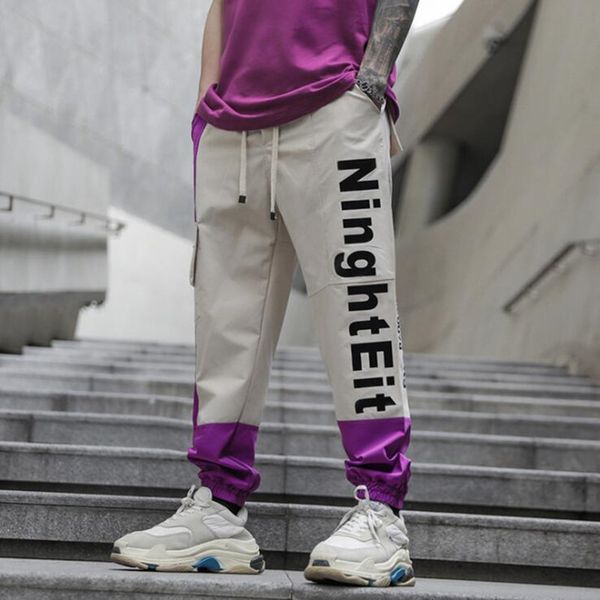 spring summer men purple patchwork casual cargo pants hip hop streetwear joggers mens vintage japanese style trousers, Black
spring summer men purple patchwork casual cargo pants hip hop streetwear joggers mens vintage japanese style trousers, Black