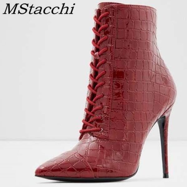 mstacchi pointed toe women boots autumn winter cross-tied high heels boots leather zipper thin heel fashion female, Black
mstacchi pointed toe women boots autumn winter cross-tied high heels boots leather zipper thin heel fashion female, Black