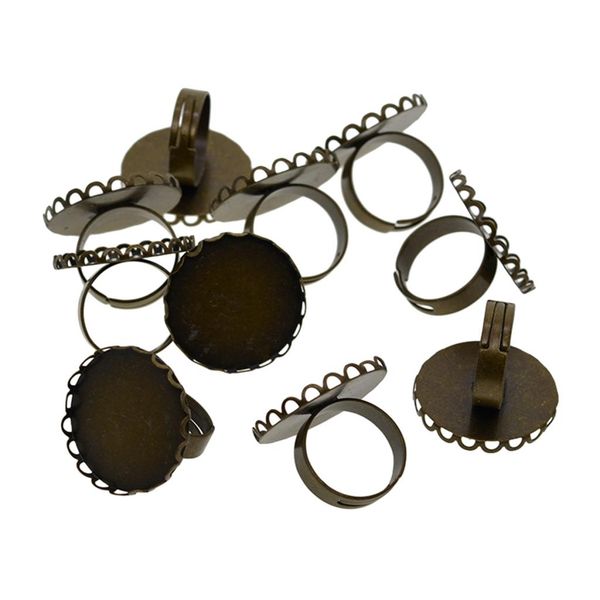 10 pcs large bronze color metal ring bases 25.4mm base and 19mm adjustable ring
10 pcs large bronze color metal ring bases 25.4mm base and 19mm adjustable ring